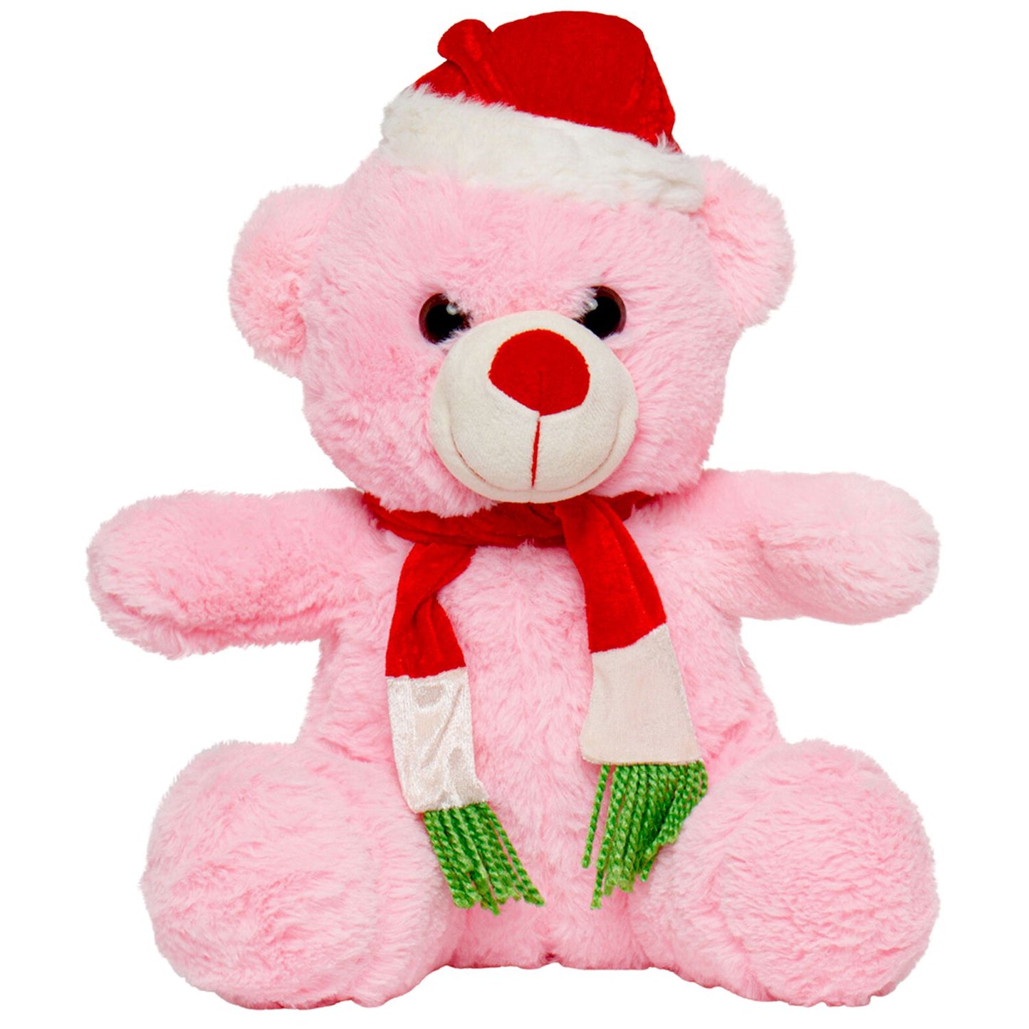 Soft Toy | Teddy with Santa Cap 30cm | Boys and Girls | (Red)